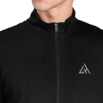 Buy London Hills Polyester Solid Men's Sports Full Sleeve Collared Neck Black Regular Jacket_XL - Image 5
