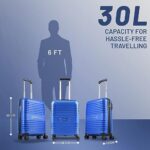 Aristocrat Harbour Cabin Trolley Bag 55 cm | Small | Polypropylene Hardshell Sided Luggage | Smooth 8-Wheel Suitcase | Combination Lock with Sturdy Zipper | 7-Year Warranty - Unisex (Blue)  : Fashion - Image 5