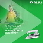 Buy Bajaj DX 2 600-Watt Light Weight Dry Iron | Non-Stick Coated Soleplate | Anti-Bacterial Coating | 180 Degree Swivel Cord | Cool Touch Handle | 2-Yrs Warranty 【Grey】 Online at Low Prices in India -  - Image 3