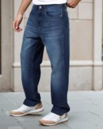 London Hills Men Jeans | Baggy Fit Jean's for Man | Loose Fit High Rise Denim | Stretchable Casual Wear Jean,s | Dance Rap Rapping Style Pant for Men | Denim Cotton Jeans (0)  : Clothing & Accessories - Image 4