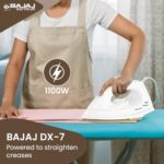 Buy Bajaj DX-7 1000 Watts Dry Iron | Advance Soleplate And Anti-Bacterial German Coating Technology | Light Weight Iron | Thermal Safety Fuse | 360 Degree Swivel Cord | 2-Yrs Warranty 【White】 Online at Low Prices in India -  - Image 2