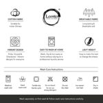 LORETO - A QUALITY LINEN BRAND 100% Pure Cotton Bedsheet for Single Bed, 144TC Soft & Breathable Single Bed Sheet with Pillow Cover (Blush Pink & Teal Blooms, 54 x 84 Inches)  : Home & Kitchen - Image 7