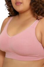 Buy Van Heusen Women Minimizer Bra - Cotton Elastane - Wireless, Non Padded, Full Coverage, Plus Size_22011_Old Rose_42DD - Image 5