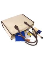 Buy LEGAL BRIBE Womens Textured Shoulder Tote Bag (Beige) - Image 5