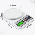 Atom 10Kg Kitchen Weight Machine 6 Months Warranty, Digital Scale with LCD Display, Scale for Home Baking, Cooking & Balance Diet. Weighing Machine with capacity 10Kg, SF400/A121,Color May Vary  : Home & Kitchen - Image 2