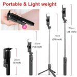 Kratos K2 Selfie Stick with Tripod Stand, 3 in 1 Multifunctional design, Rechargable LED Light with Two Brighness Levels for Make up, Selfie, Vlogging & Photo Shoot, Selfie stick with Bluetooth Remote  : Electronics - Image 3