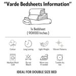 Värde 210 TC Handmade Double Bedsheet | Without Pillow Cover | Handloom Cotton Bedsheets for Double Bed | Bed Sheet Size (90X100 Inches, 7.5 x 8.3 Feet | Oxley)  : Home & Kitchen - Image 4