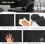 Black Self-Adhesive Leather Repair Patch (30 x 60cm) – Waterproof & Anti-Scratch Genuine Leather Patch for Sofas, Couches, Car Seats, Furniture, Handbags & Jackets – Durable DIY Upholstery Repair Tape  : Car & Motorbike - Image 6