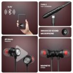 OOGE Tune 15 Wireless Neckband (Black) Bluetooth 5.3, Type-C Fast Charging, 2500h Standby, Magnetic Earbuds, Deep Bass Audio, Lightweight & Comfortable Fit, Sweatproof in-Ear Headphones  : Electronics - Image 9