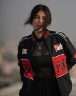 Buy DRIP SPOILER F1 Racing Jacket Graphic Printed Parachute Fabric Oversized Jackets for Women - Black (IN, Alpha, XL, Standard, Black) - Image 5