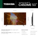 TOSHIBA 126 cm (50 inches) C450ME Series 4K Ultra HD Smart QLED TV 50C450ME (Silver)  : Electronics - Image 4