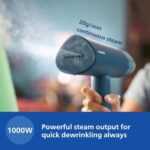 PHILIPS Handheld Garment Steamer STH3000/20 - Compact & Foldable, Convenient Vertical Steaming, 1000 Watt Quick Heat Up, up to 20g/min, Kills 99.9%* Bacteria (Reno Blue), Small   - Image 4