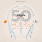 Noise Airwave Bluetooth in Ear Neckband with 50H of Playtime, 3 EQ Modes, ENC for Calling, Low Latency(Upto 50ms), 10mm Driver, BT v5.3(Ice Blue)  : Electronics - Image 3