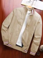 Buy TAGAS Men's Bomber Polyester Short Length Jacket Khaki Large - Image 2
