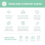 Huesland by Ahmedabad Cotton 144 TC Cotton King Size Bedsheet with 2 Pillow Covers - Blue, Green & Grey(9ft x 9ft)  : Home & Kitchen - Image 9