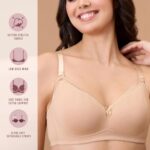 NYKD Women's Cotton By Nykaa Deep Neck Non Padded Non Wired Bra With Low Back - Nyb391 - Sand, 34C  : Fashion - Image 5