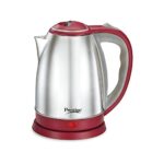 Prestige 1.5 litre PKOSS Stainless Steel Electric Kettle | 1500 Watts | Elegant Design | Cool-touch Handle and Lid | Automatic Cut-Off and Single-Touch Lid Locking| Silver  : Home & Kitchen