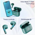 boAt Airdopes Joy, 35Hrs Battery, Fast Charge, IWP Tech, Low Latency, 2Mic ENx, Type-C Port, v5.3 Bluetooth Earbuds, TWS Ear Buds Wireless Earphones with mic(Dark Cyan)  : Electronics - Image 7