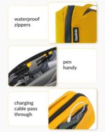 Destinio Electronic Gadget Organizer Bag - Waterproof Padded Tech Pouch for USB Cable, Travel Adapter, Laptop Mobile Charger, Power Bank, Ear Phones,Hard Disk, Digital Accessories Organiser (Yellow)  : Computers & Accessories - Image 5