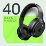 boAt Rockerz 421 (2025 Launch), 40Hrs Battery, Low Latency(40Ms), 40Mm Drivers, Enx Technology, Integrated Controls, V5.4 Bluetooth Headphones, Wireless Over Ear Headphone with Mic (Black Sabre)  : Electronics - Image 3