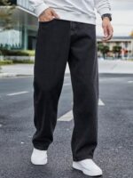 KOTTY Men's Solid Regular Fit Mid Distressed Fashionable Trendy Denim Jeans(Black,28)  : Clothing & Accessories - Image 6