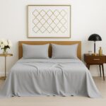 Buy Bedsheets for King Bed - Microfiber Plain King Size Light Grey Solid Bed Sheet Include Pillow Cover, Ultra Soft | for Home, Hotel, Villa, Resort and Guest House_Light Grey Solid Online at Low Prices in India - 