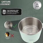 Havells Capture 1.2 L Multi-Cook Electric Kettle with Steamer | 650W |304 Stainless Steel Inner Body|Cooks Noodles, Rice, Milk | Cool-Touch Body | 2-Year Warranty (Green)  : Home & Kitchen - Image 5