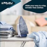 Buy Bajaj Stainless Steel Majesty DX-11 1000 Watts Dry Iron | Advance Soleplate And Anti-Bacterial German Coating Technology | Automatic Shut Off | Thermal Safety Fuse | 2-Yrs Warranty 【White & Blue】 Online at Low Prices in India -  - Image 6