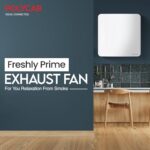 Polycab Freshly Prime 150mm Energy Efficient Exhaust fan for Kitchen, Bathroom | Noiseless ventilation, Sleek Design Easy to Clean | High Speed, Powerful Motor, 100% Copper, 3 Yrs Warranty【White】  : Home & Kitchen - Image 2