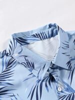 Leriya Fashion Men's Printed Regular Fit Shirt Sky  : Clothing & Accessories - Image 3