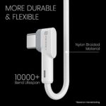 Portronics Konnect L POR-1403 Fast Charging 3A Type-C Cable 1.2 Meter with Charge & Sync Function for All Type-C Devices (White)  : Computers & Accessories - Image 3