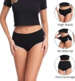Buy DIVING DEEP Cotton Underwear for Women, High Waist Panties for Women, Womens Brief Stretchy Underwear, Women's Panties - (Pack of 4) (G, Y, Blue, B) (XL) - Image 3