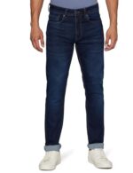 Peter England Men's Classic Tapered Stretchable Twill Jeans, Mid Rise, 36 Dark Blue  : Clothing & Accessories