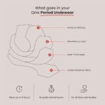 Buy QNIX Period Underwear for Women & Girls – Reusable Leakproof Period Panty for Medium to Heavy Flow | Washable Cotton Menstrual Panty with 360° Protection | Reusable Upto 2 Years - XL Size Black - Image 5