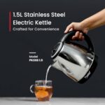 Prestige 1.5 litre PKOSS Stainless Steel Electric Kettle | 1350 Watts| Elegant Design | Cool-touch Handle and Lid | Automatic Cut-Off and Single-Touch Lid Locking. | Silver  : Home & Kitchen - Image 5