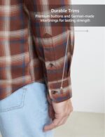 Symbol Premium Men's Stylish Checkered Casual Shirt - Regular Fit | Full Sleeve | Pure Cotton | Smart Casual Wear (Available in Plus Size) (SP-M-S25-CS-108-Brown1-5XL)  : Clothing & Accessories - Image 5