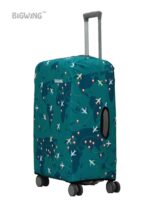 BIGWING Protective Cover in Polyester Fabric with Map Print for | 24' Inch 65 cm Medium Size | Hard Luggage Trolley Bag Cover (Fits Only On Fiber - Plastic Trolley Bag) Turquoise Color  : Fashion - Image 4