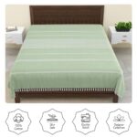 Värde 210 TC Handmade Double Bedsheet | Without Pillow Cover | Handloom Cotton Bedsheets for Double Bed | Bed Sheet Size (90X100 Inches, 7.5 x 8.3 Feet | Oxley)  : Home & Kitchen - Image 2