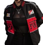 Buy DRIP SPOILER F1 Racing Jacket Graphic Printed Parachute Fabric Oversized Jackets for Women - Black (IN, Alpha, XL, Standard, Black)