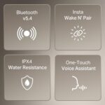 boAt Airdopes 141 Gen 2 (2025), 4 Mics ENx Tech, 48 Hrs Playback, Free Music Streaming, Fast Charge, Low Latency, IPX4, v5.4 Bluetooth Earbuds, TWS Ear Buds Wireless Earphones with mic (Active White)  : Electronics - Image 3