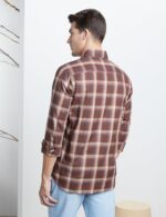Symbol Premium Men's Stylish Checkered Casual Shirt - Regular Fit | Full Sleeve | Pure Cotton | Smart Casual Wear (Available in Plus Size) (SP-M-S25-CS-108-Brown1-5XL)  : Clothing & Accessories - Image 2