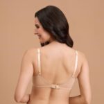 NYKD Women's Cotton By Nykaa Deep Neck Non Padded Non Wired Bra With Low Back - Nyb391 - Sand, 34C  : Fashion - Image 2