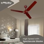 Buy Bajaj Frore Turbo1200 MM (48") 1 Star Rated Ceiling Fans For Home | BEE Star Rated Energy Efficient Ceiling Fan | Rust Free Coating For Long Life | High Air Delivery | 2-Yr Warranty 【Brown】 Online at Low Prices in India -  - Image 5