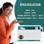 Everest 4 KVA Deluxe Voltage Stabilizer Used Upto 1.5 ton AC (Working Range  170 V to 270 V),(White) for Inverter AC & Normal AC. : : Home & Kitchen - Image 2