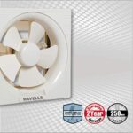 Havells Ventil Air DX 150mm Exhaust Fan | Strong Air Suction, Rust Proof Body and Dust Protection Shutters |Suitable for Bathroom, Kitchen, and Office| Warranty 2 Years | (Pack of 1, White) : : Home & Kitchen - Image 4