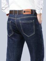 Buy URBAN POCKETS Jeans for Men | Denim Pants with Straight Fit & Formal Look (Regular-D.Blue-U08-32) - Image 3