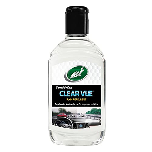 41X0TvP4aL.jpg Turtle Wax Clearvue Car Rain Repellant, 300ml, Pack of 1, Improves Visibility in the Rain, Ideal for Monsoon Season for Exterior Glass Surface Including Motorbike Helmets : Car & Motorbike - Image 1
