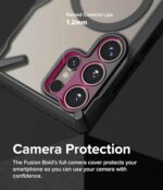 Ringke Fusion-X Magnetic Matte Compatible with Samsung Galaxy S24 Ultra Case Cover [Strong Magnet] Military-Grade Protection Advanced Protection TPU Bumper Samsung S24 Ultra Back Cover - Matte Black  : Electronics - Image 4