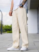 Buy JVX Men Mid Rise Jeans | Looses Fit Denimjeans | Baggyjeans (Njj-04) (Numeric, 36, Cream) - Image 6