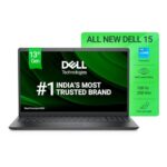 Dell 15 13th Gen Thin & Light Laptop, Intel Core i3-1305U, 15.6" FHD 120Hz 250 nits Narrow Border Display, 16GB DDR4 RAM, 512GB, Intel UHD Graphics, Windows 11 + Office H&S 2024, Carbon Black, 1.66Kg  : Electronics